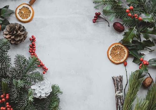 citrus fruit Christmas tree decors food